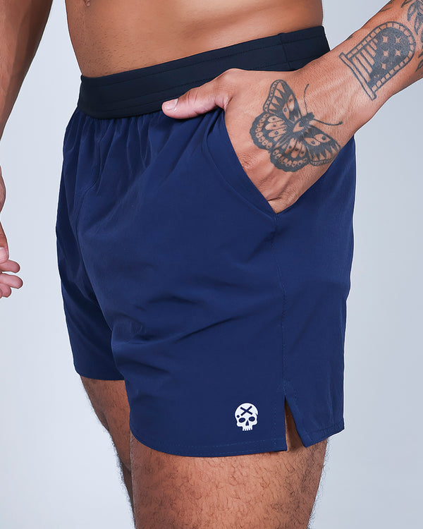 Short Masc Curto c/ Bolso e Zíper - Marinho