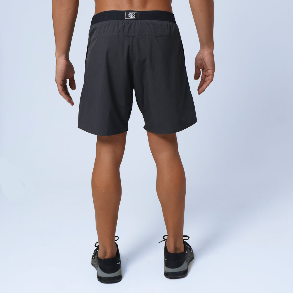Short Masc c/ Short Térmico - Chumbo