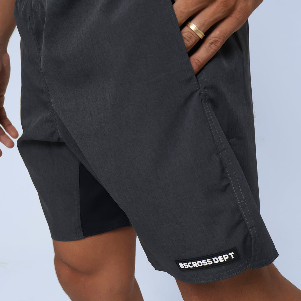 Short Masc c/ Short Térmico - Chumbo
