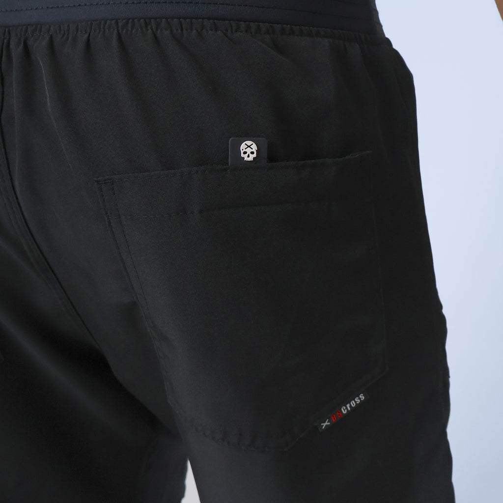 Short Masc c/ Bolso e Zíper - Preto