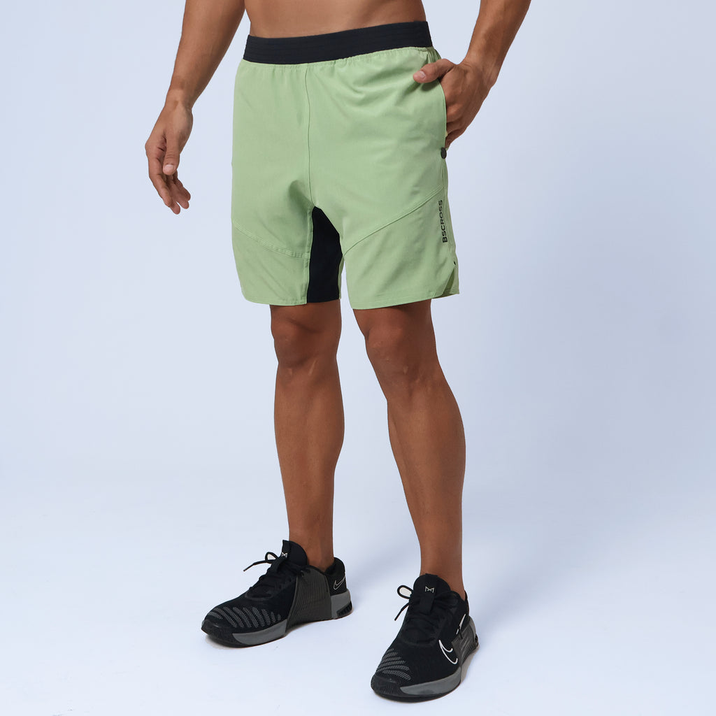 Short Masc c/ Bolso e Zíper - Verde Claro
