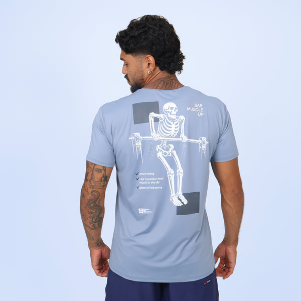 Camiseta Bar Muscle Up - Cinza
