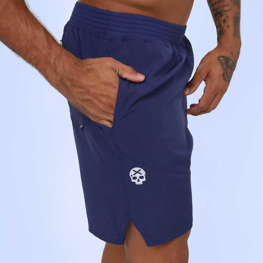 Short c/ Bolso e Recortes - Marinho