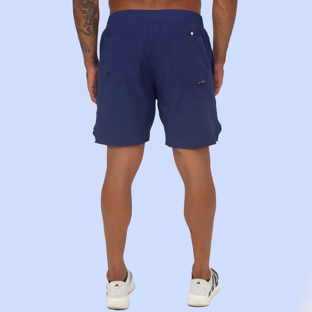Short c/ Bolso e Recortes - Marinho
