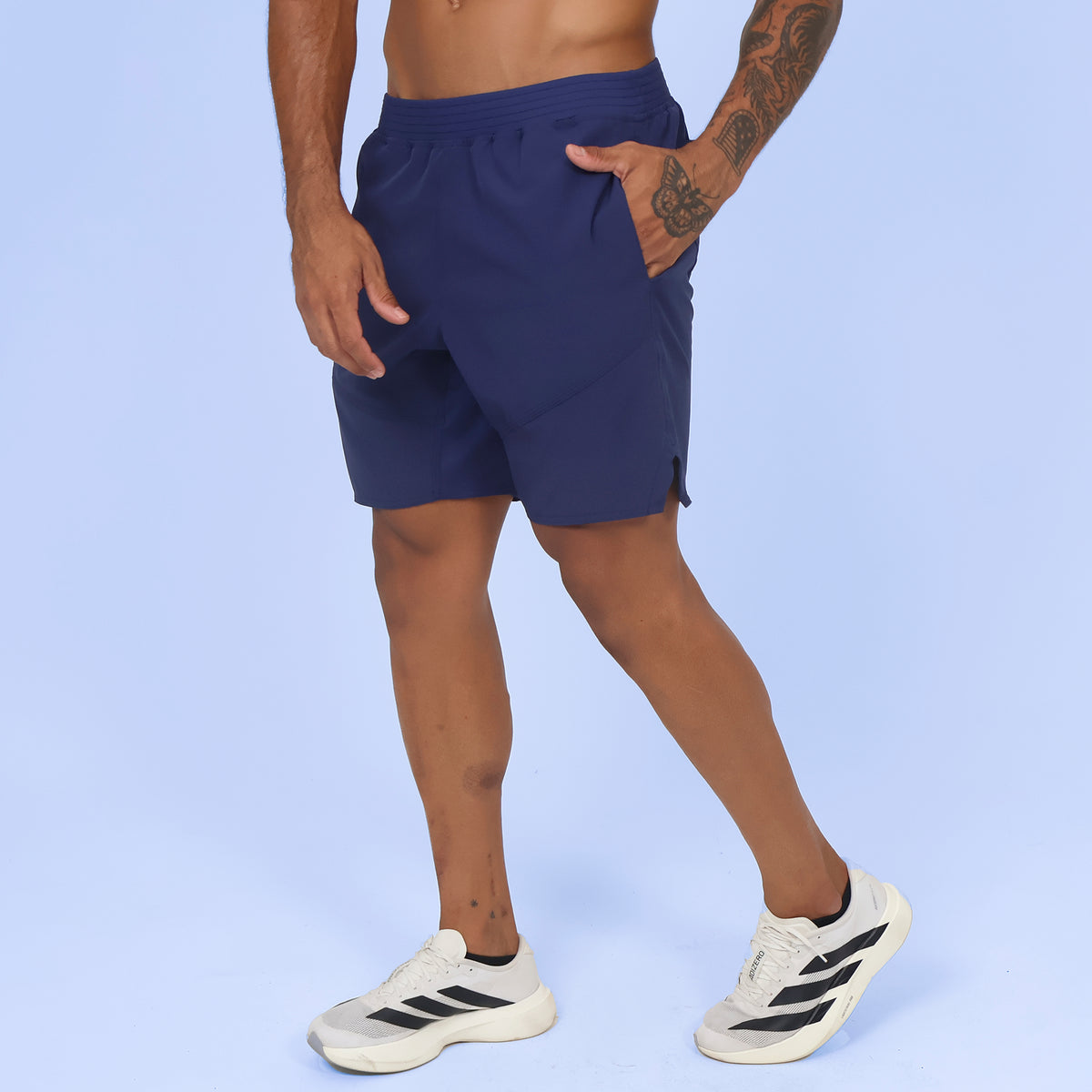 Short c/ Bolso e Recortes - Marinho