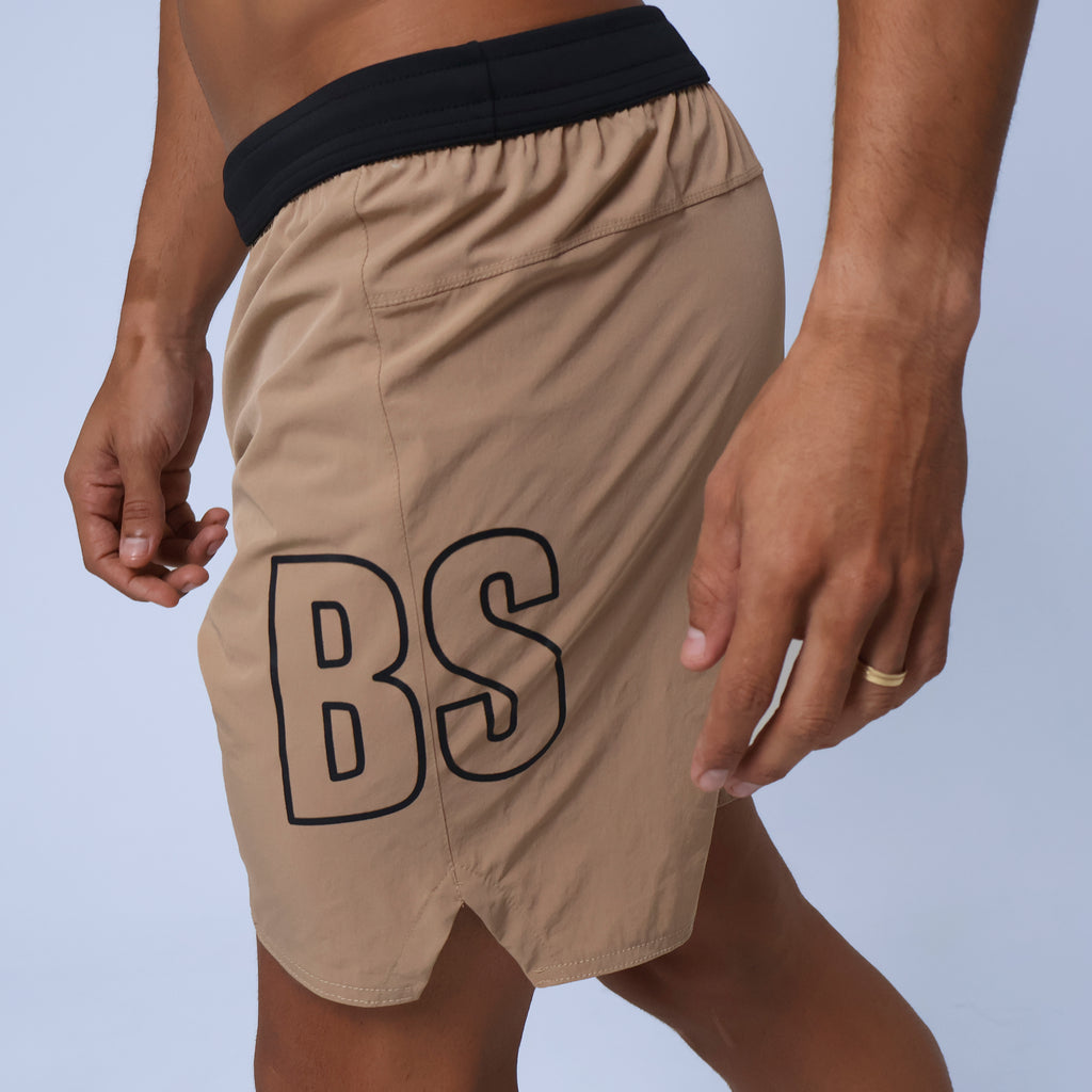 Short Tactel c/ Bolso e Zíper - Khaki