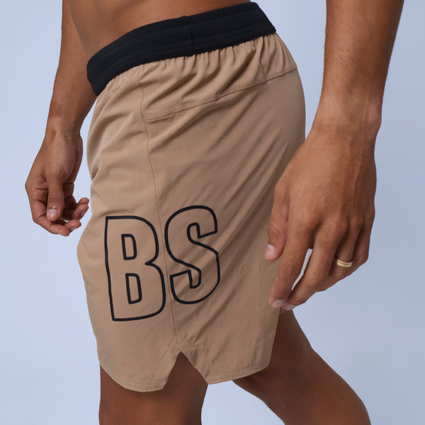 Short Tactel c/ Bolso e Zíper - Khaki