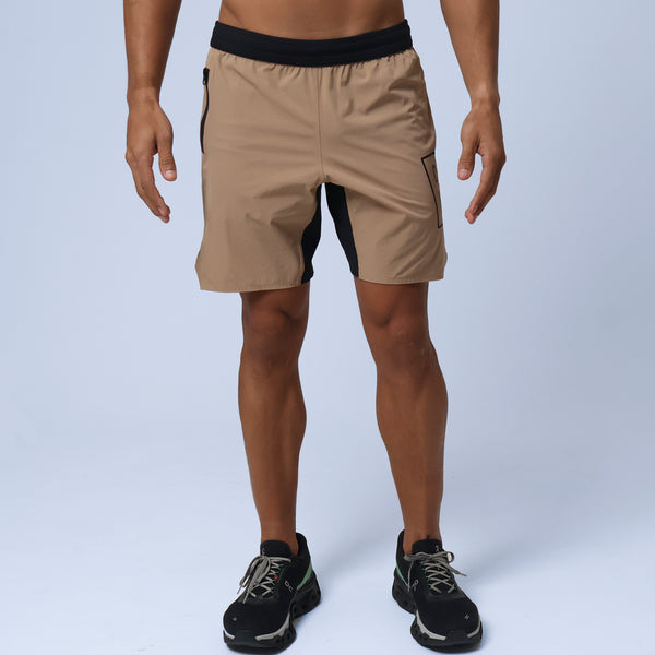 Short Tactel c/ Bolso e Zíper - Khaki