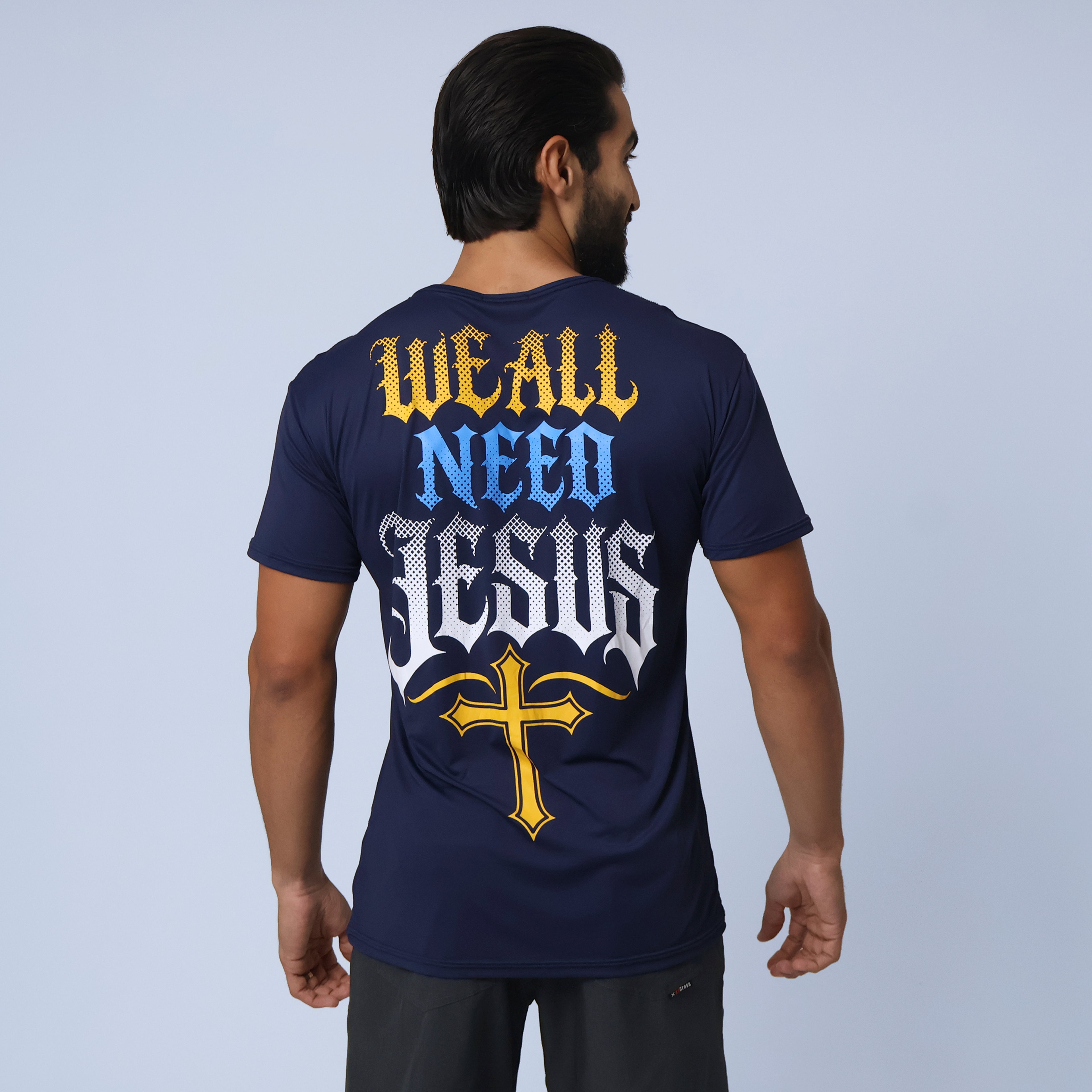 Camiseta We All Need Jesus - Marinho