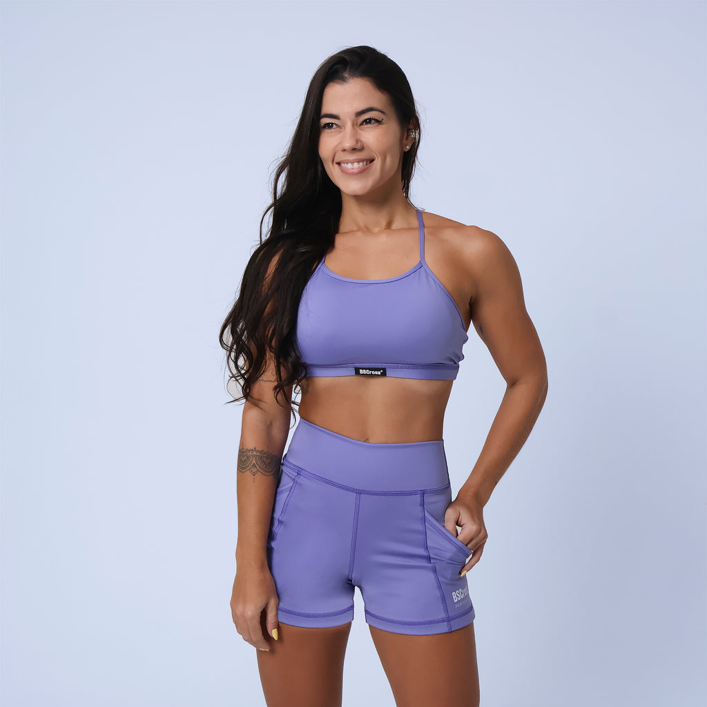 Short Intermediário c/ Bolsos - Liso Violet