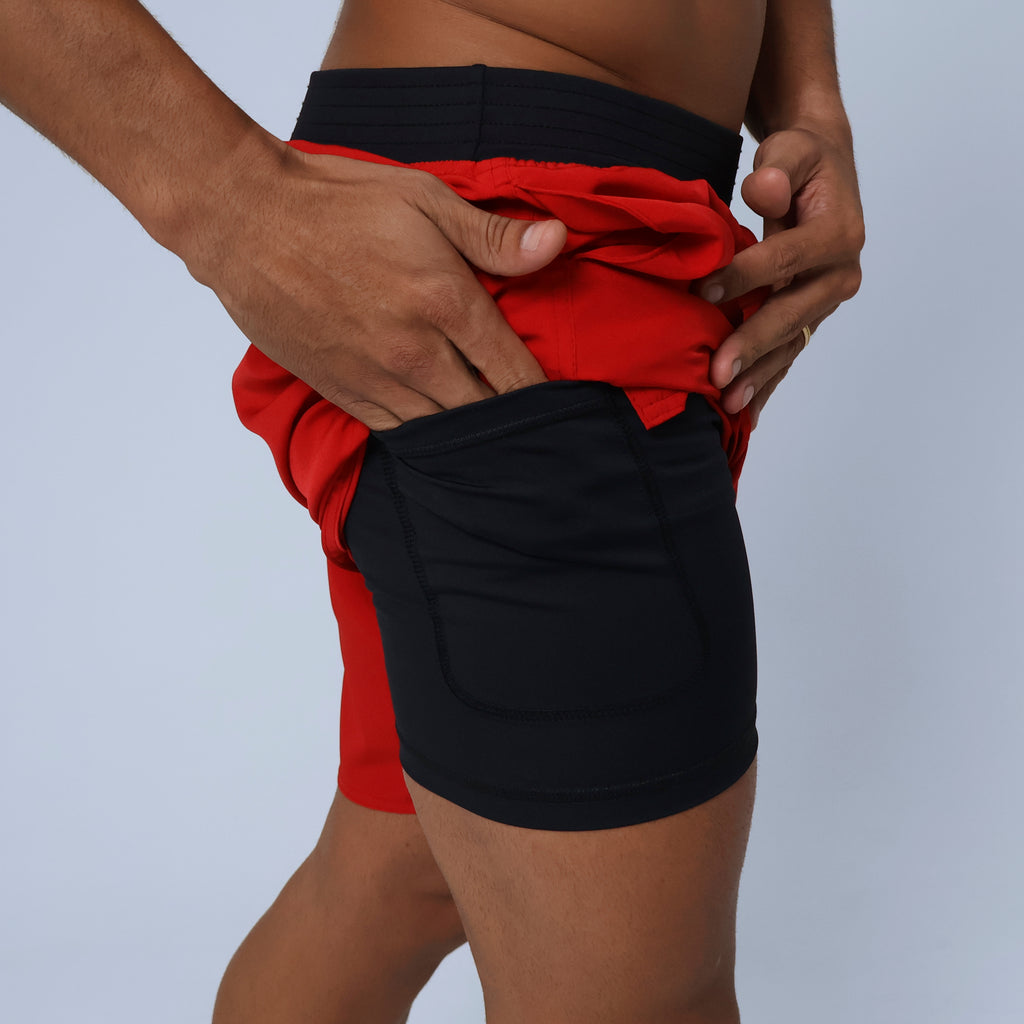 Short Masc c/ Térmico - Vermelho