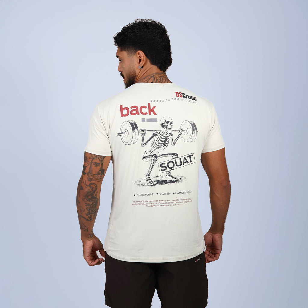 Camisa Skull Squat - Pergaminho Clara