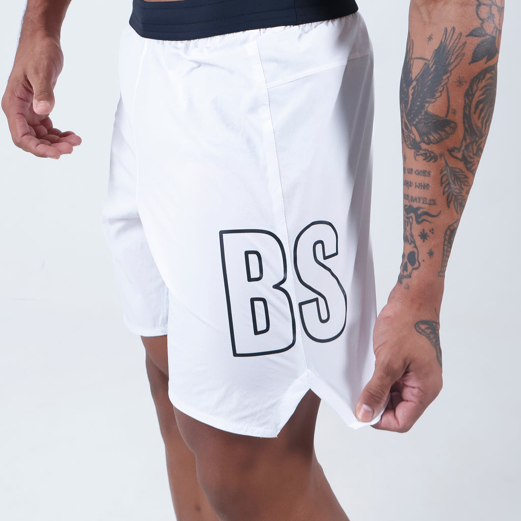 Short Tactel c/ bolso e Zíper - Branco