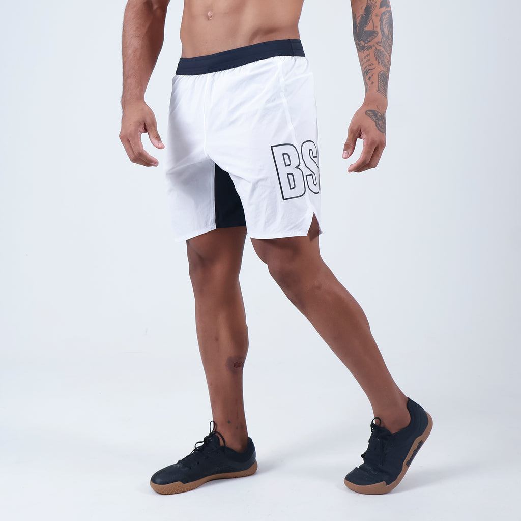 Short Tactel c/ bolso e Zíper - Branco