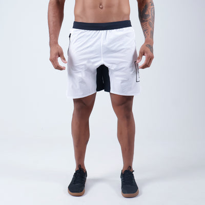 Short Tactel c/ bolso e Zíper - Branco