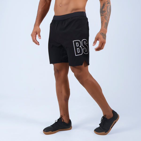 Short Tactel c/ bolso e Zíper - Preto