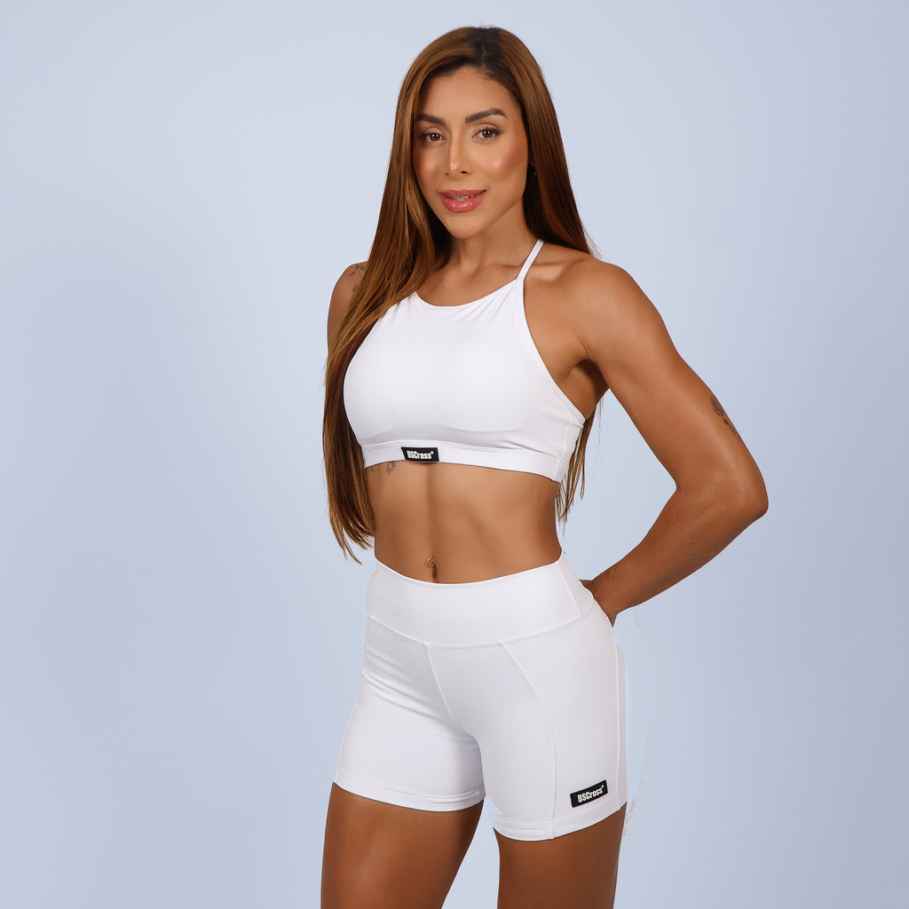 Short Inter Forrado c/ Recorte - Branco
