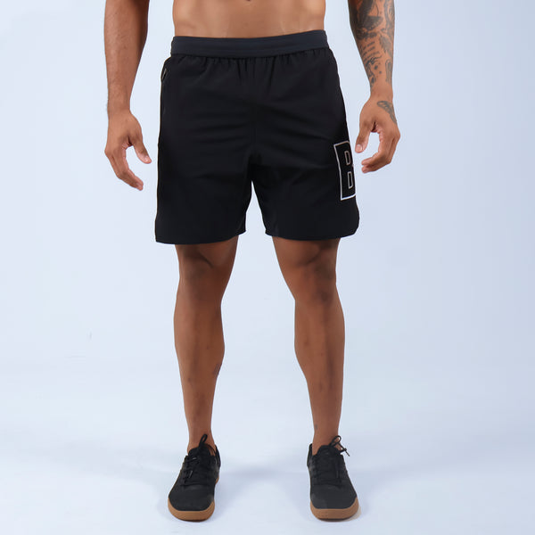 Short Tactel c/ bolso e Zíper - Preto