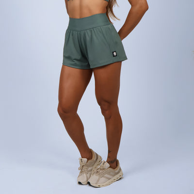Short Solto c/ Short Interno - Dusty Green
