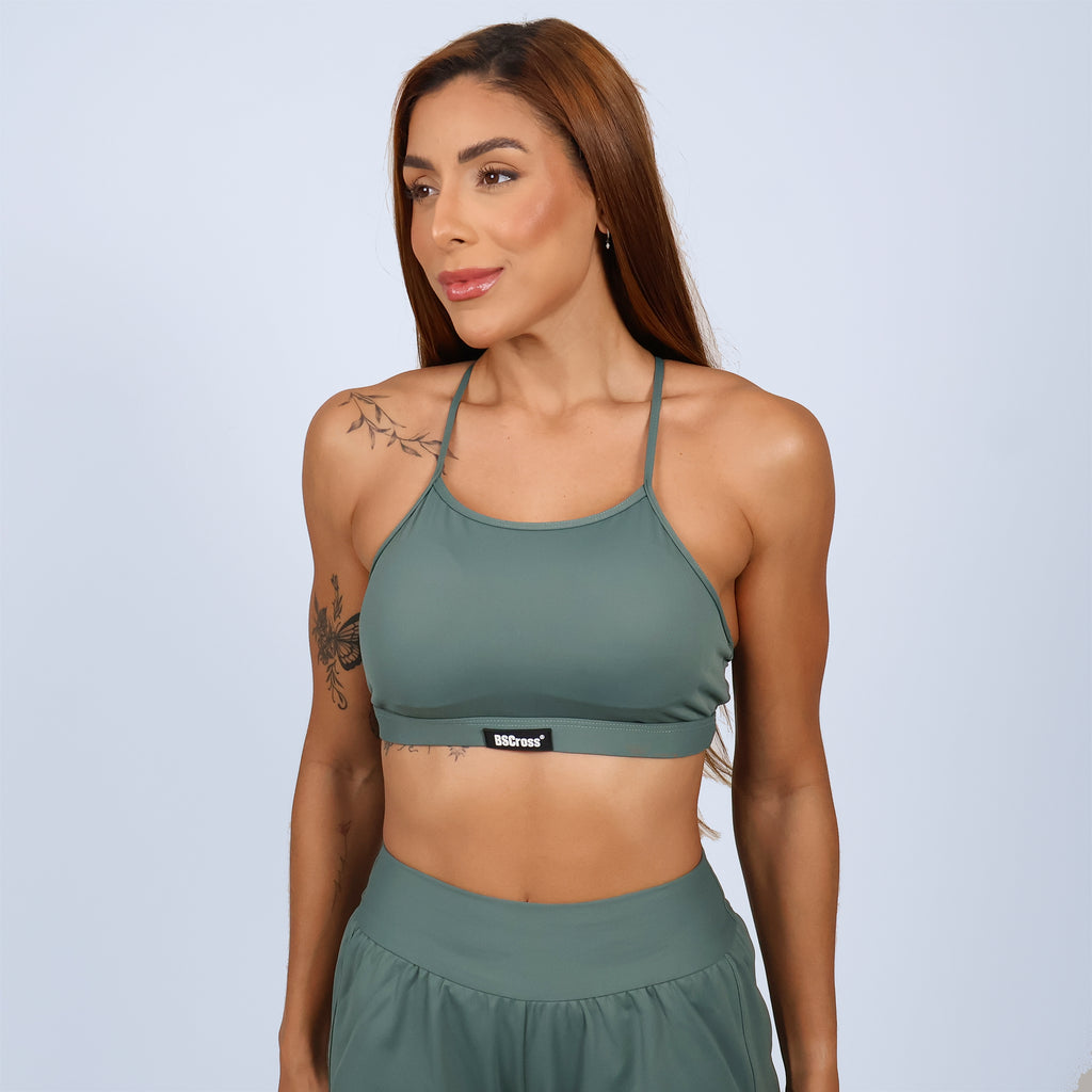 Top c/ Alças Cruzadas - Dusty Green