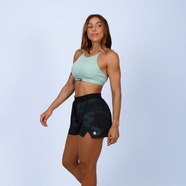 short em Tactel Sublimado - Branco Camuflado