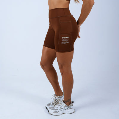 Short Fem c/ Bolso Lateral Duplo - Coffee
