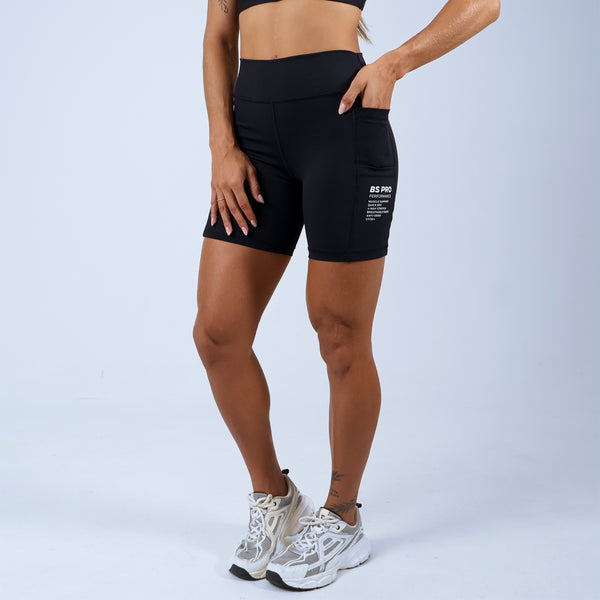 Short Fem c/ Bolso Lateral Duplo - Preto