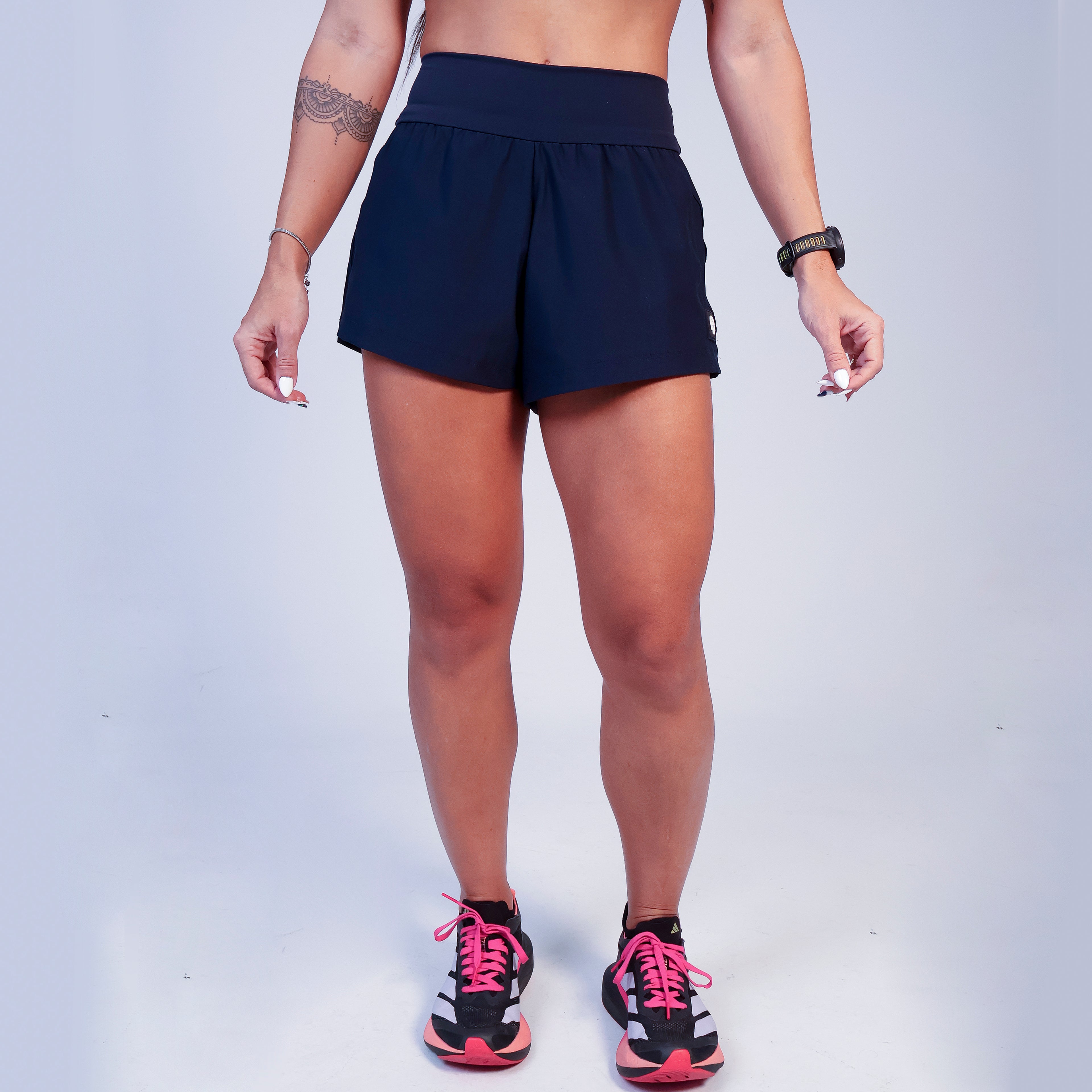 Short Solto c/ Short Interno - Azul Norturno