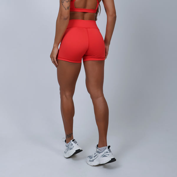 Short Intermediário Básico - Liso Vermelho