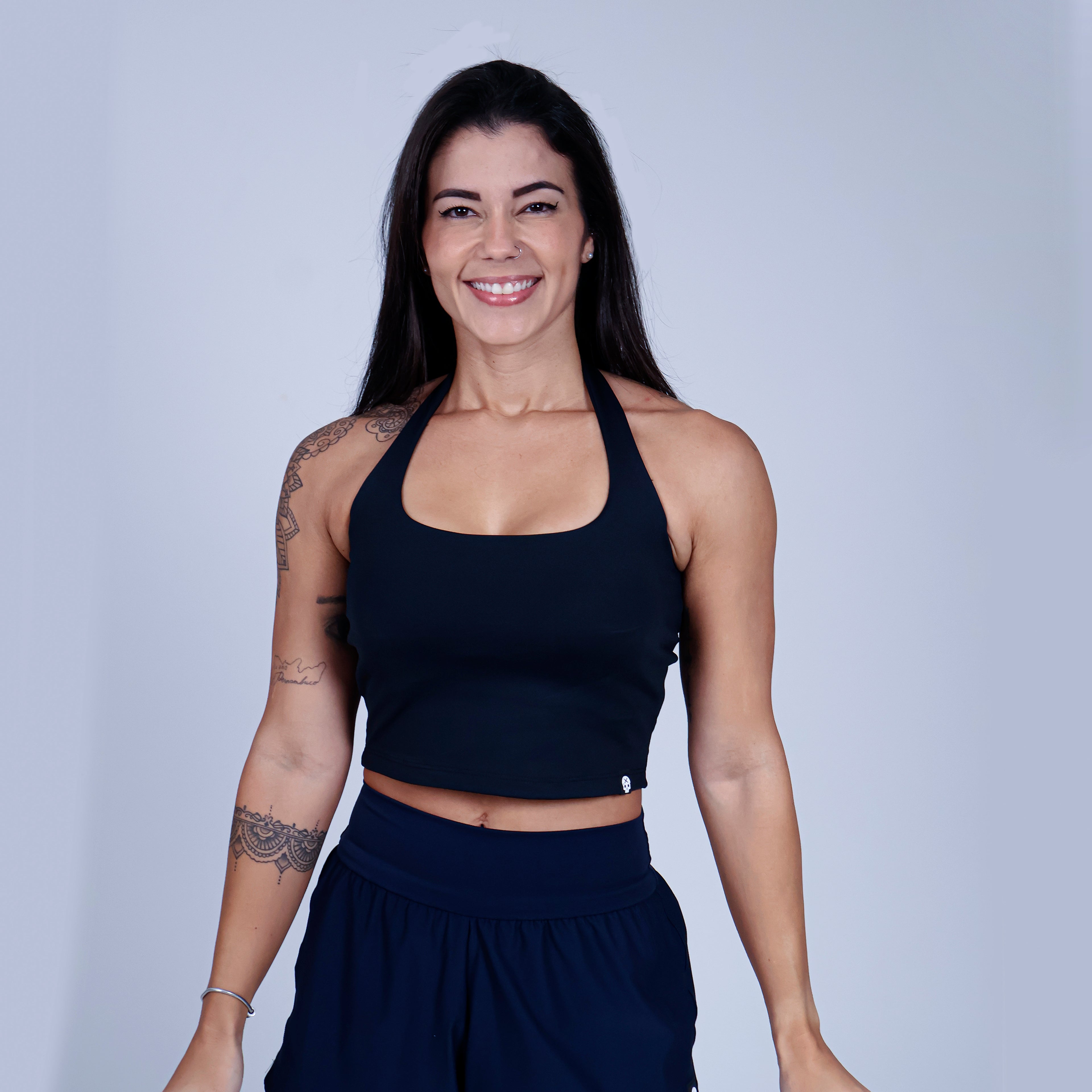 Cropped Frente Única - Preto