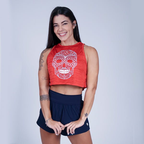 Cropped Caveira Mexicana - vermelho