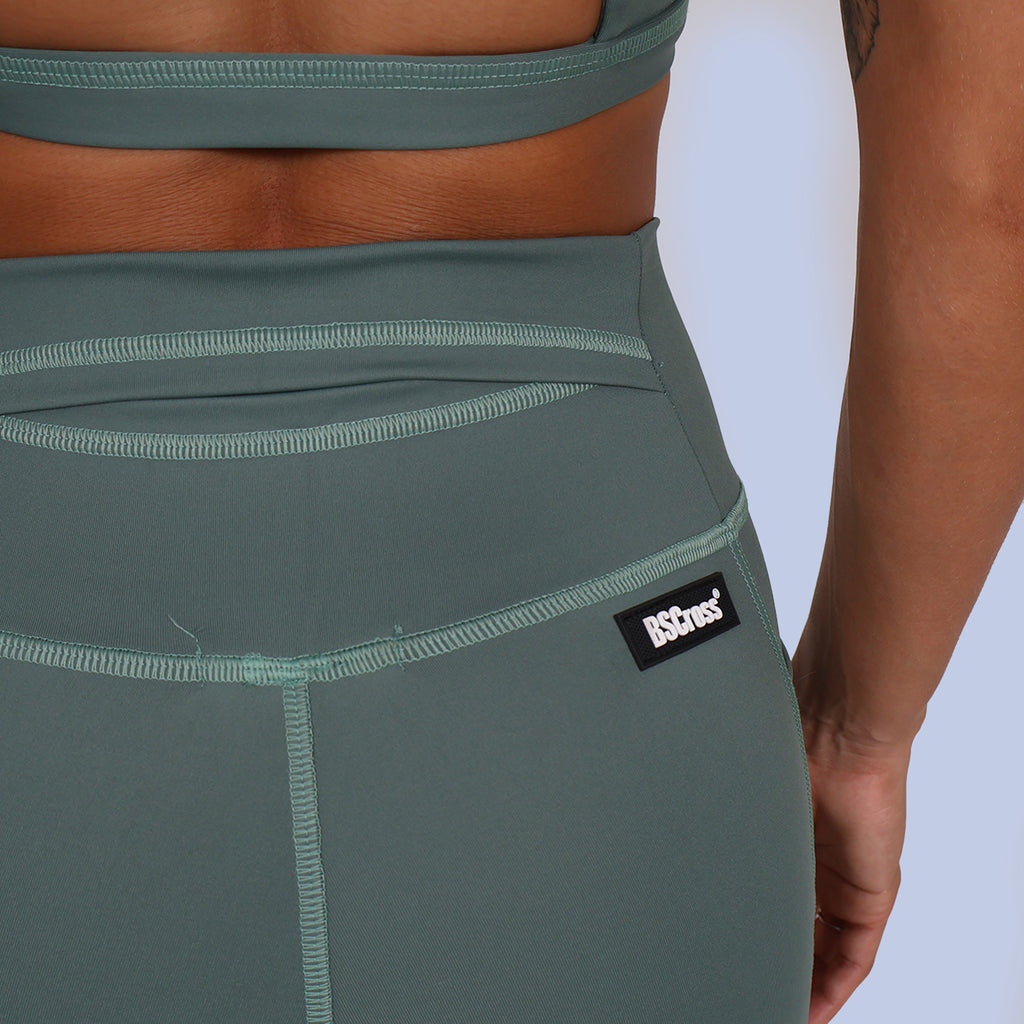 Short sem Costura c/ Bolso Lateral - Dusty Green