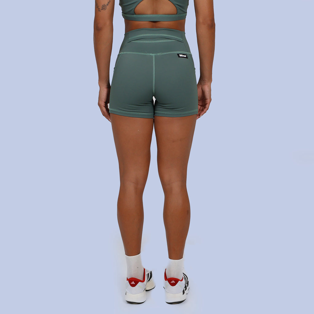Short sem Costura c/ Bolso Lateral - Dusty Green