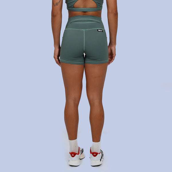 Short sem Costura c/ Bolso Lateral - Dusty Green