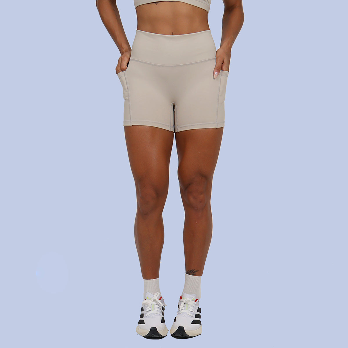 Short sem Costura c/ Bolso Lateral - Panna