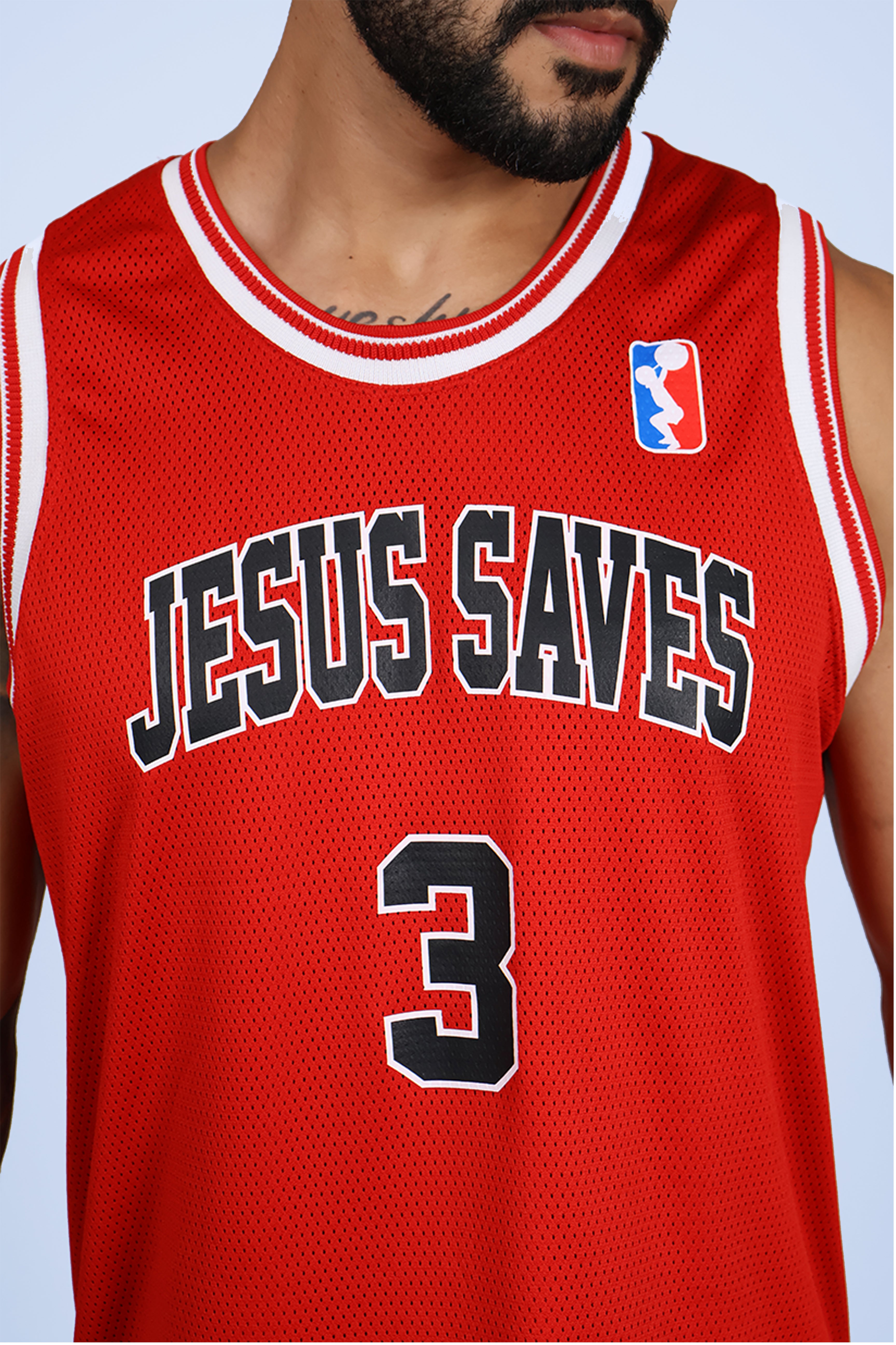 Regata Machão JESUS SAVES- Vermelho