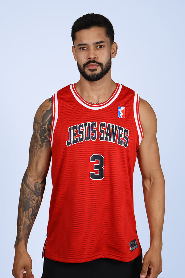 Regata Machão JESUS SAVES- Vermelho