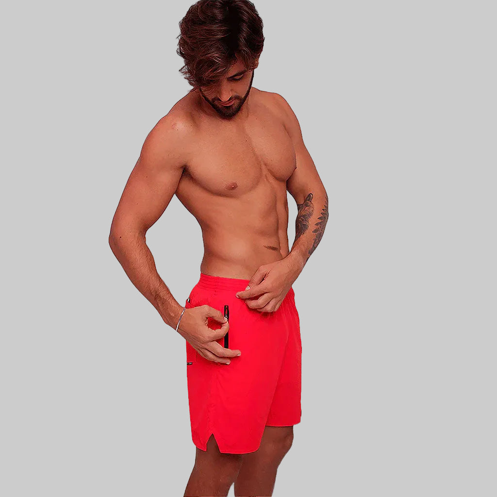 Short masc Bolso c/ Zíper Impermeável BS - Vermelho