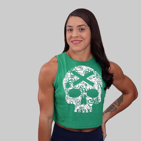 Cropped Caveira - Verde