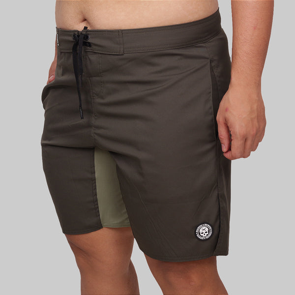 Berm Masc One Color Plus Size  - Verde Escuro