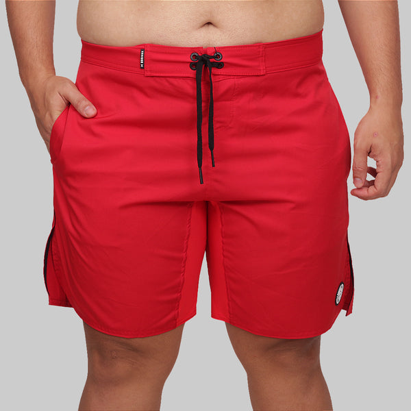 Berm Masc One Color Plus Size  - Vermelho