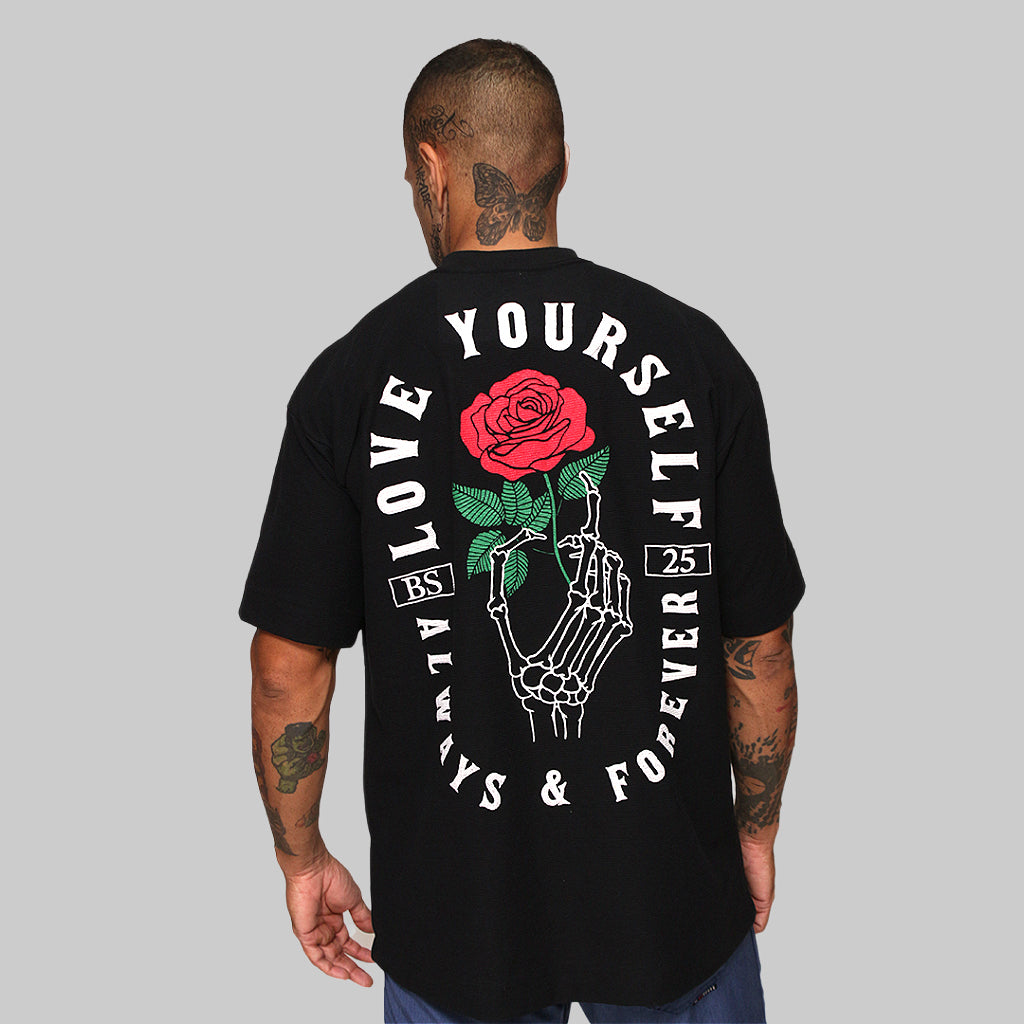 Camiseta Mas. Big Oversized BS Your Self - Preto