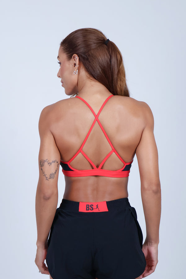 Top Frente Ùnica Contrastante - Preto