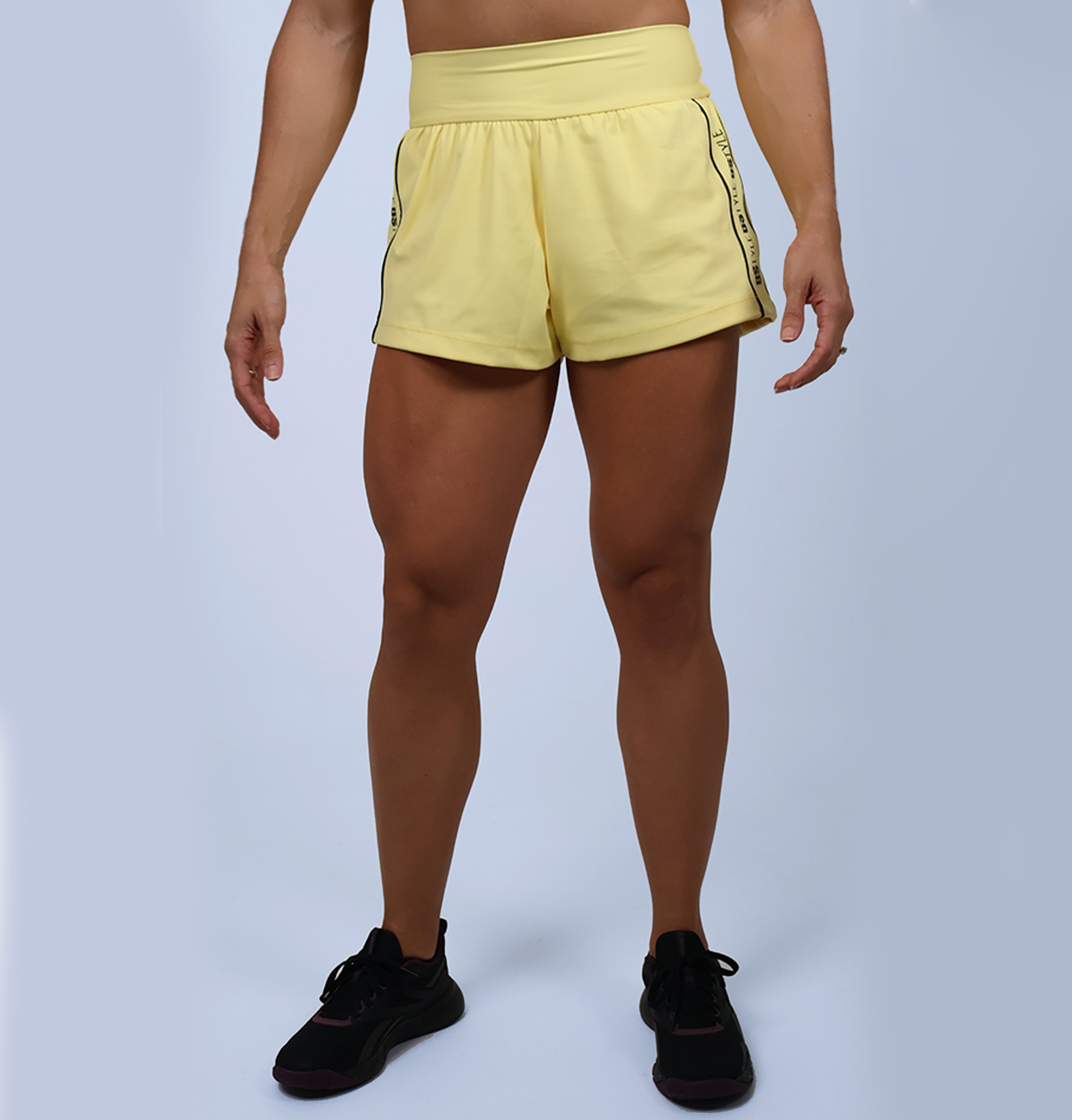 Short Fem Duplo c/ Debrum - Liso Biscoito