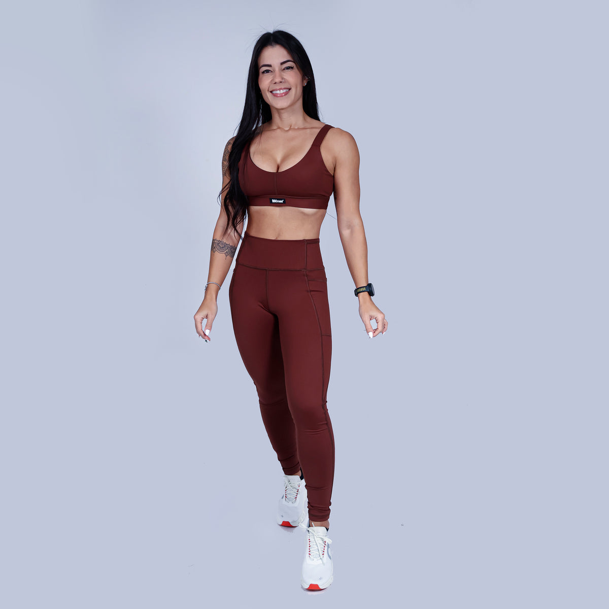 Legging Alta Compressão Running - Couro