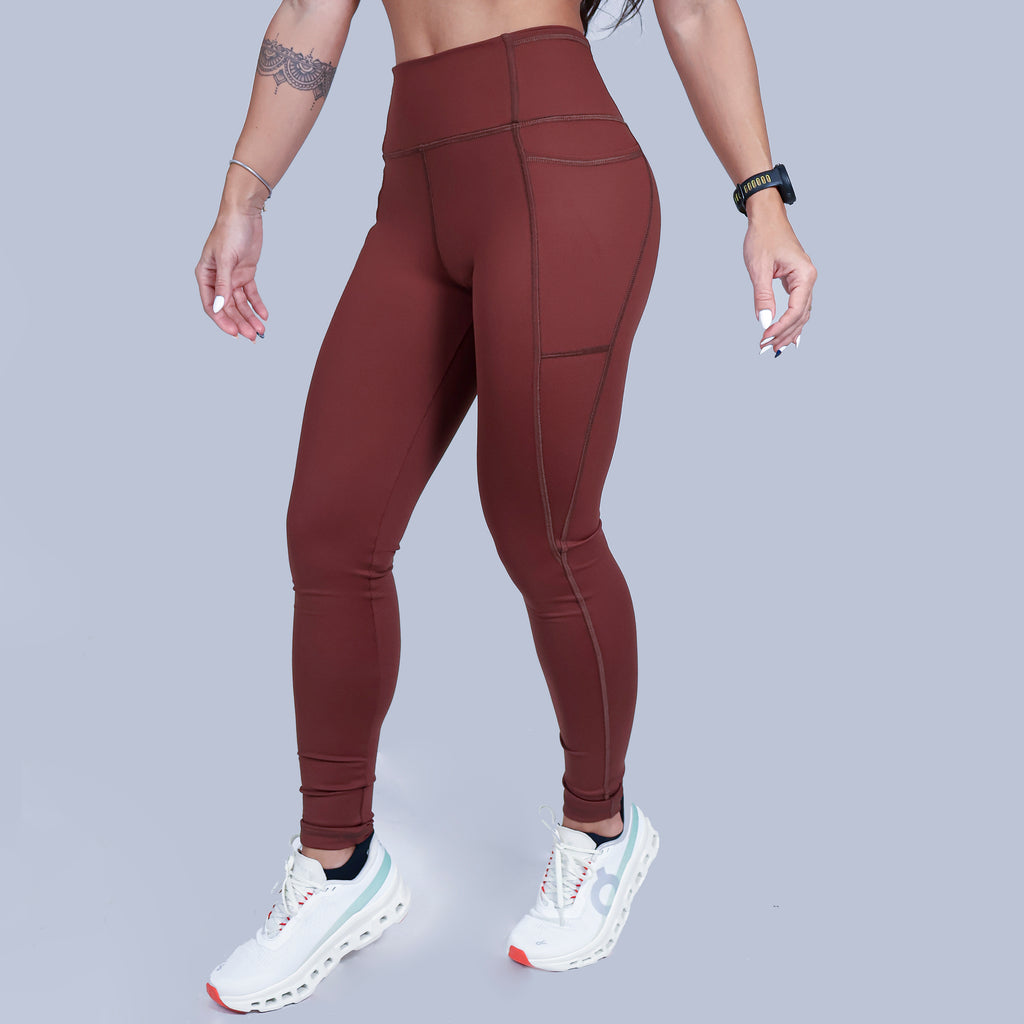 Legging Alta Compressão Running - Couro