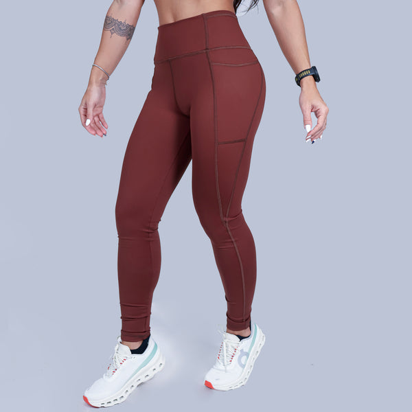 Legging Alta Compressão Running - Couro
