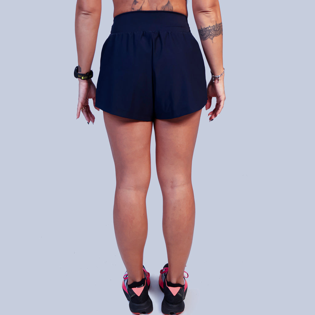 Short Solto c/ Short Interno - Azul Norturno