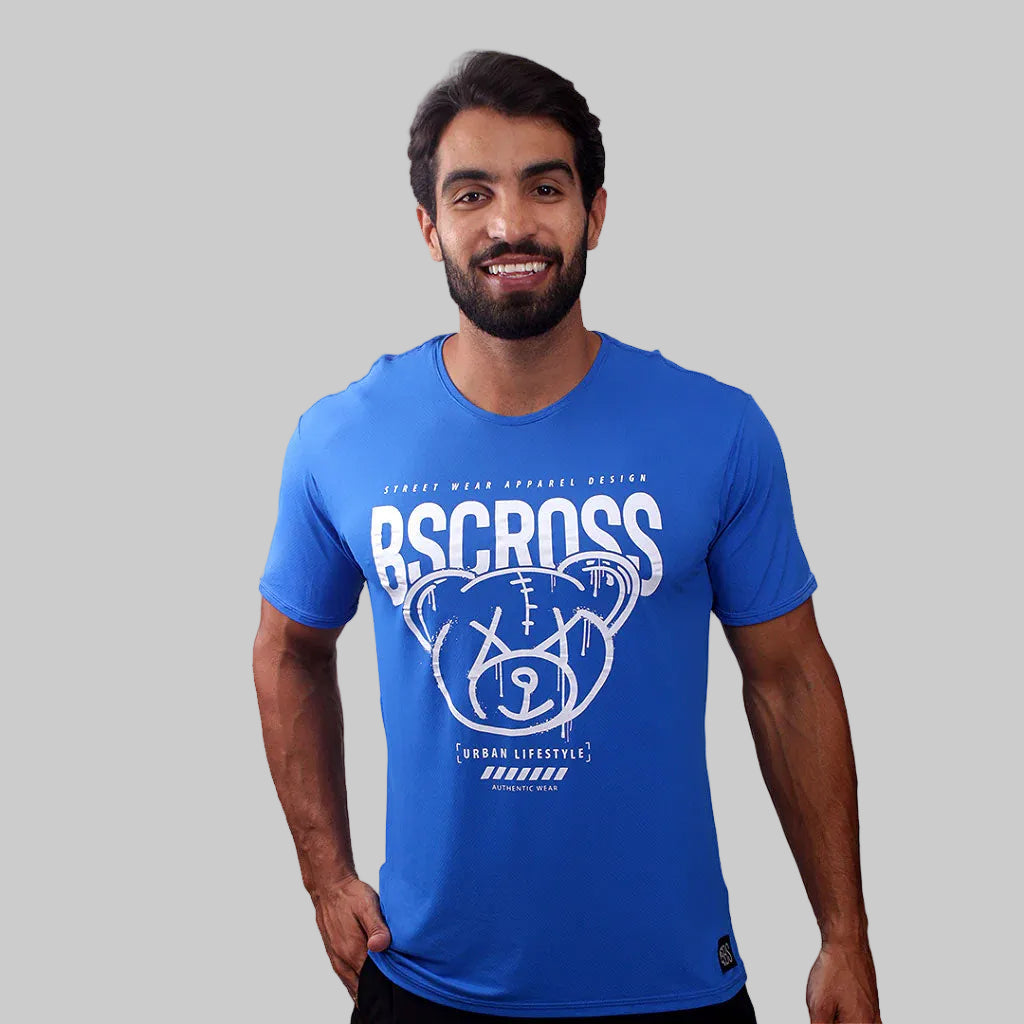 Camiseta Mas. BSCross Bear - Azul