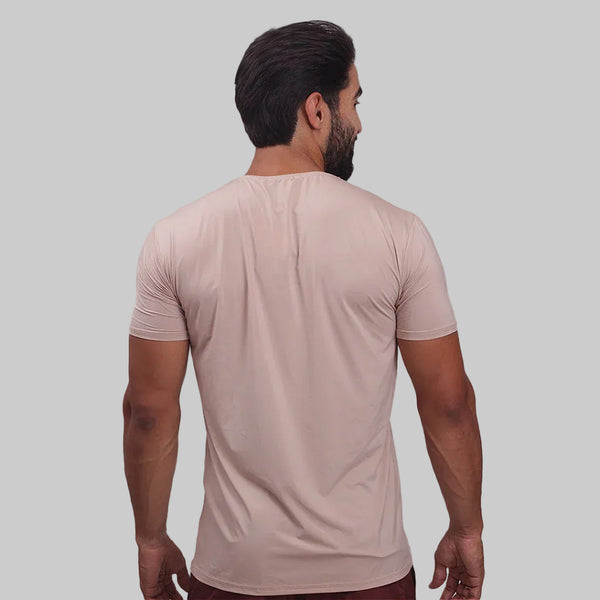 Camiseta Masc Caveira - Bege